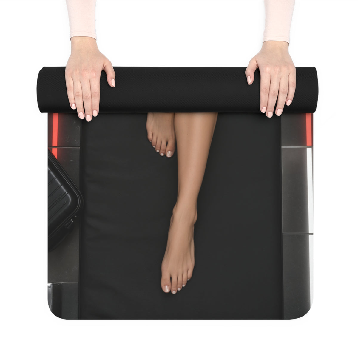 Black Widow Yoga Mat Natural Rubber Non Slip Pilates Fitness Mat