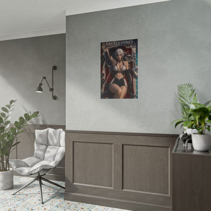 Arlecchino Genshin Impact Poster Anime Wall Art Manga Style Bedroom Room Decor