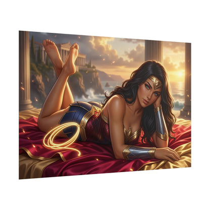 Wonder Woman Poster, DC Comics Wall Art, Fantasy Print Decor