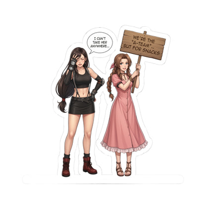 Tifa- und Aerith-Aufkleber – Vinyl-Aufkleber aus dem Fantasy-Spiel für Laptops und Innendekoration