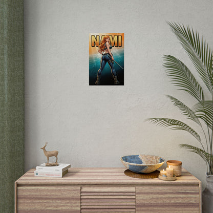 Nami One Piece Poster, One Piece Wall Art Print, Pirate Girl Decor, Anime Wall Art, Gift for Anime Fan