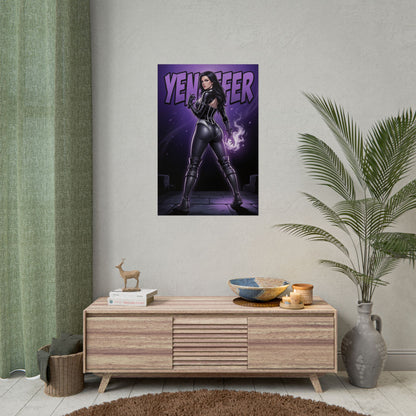 Yennefer Witcher Poster, Witcher Wall Art Print, Sorceress Magic Girl Decor, Fantasy Game Wall Art, Gamer Gift