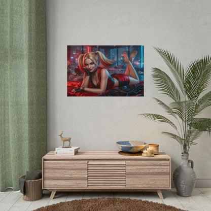 Harley Quinn Poster, DC Comics Wall Art, Gaming Print Decor