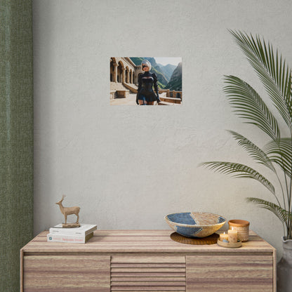 Аніме-постер 2B | Настінне мистецтво в стилі кібервайфу для ігрової обстановки або кімнати отаку