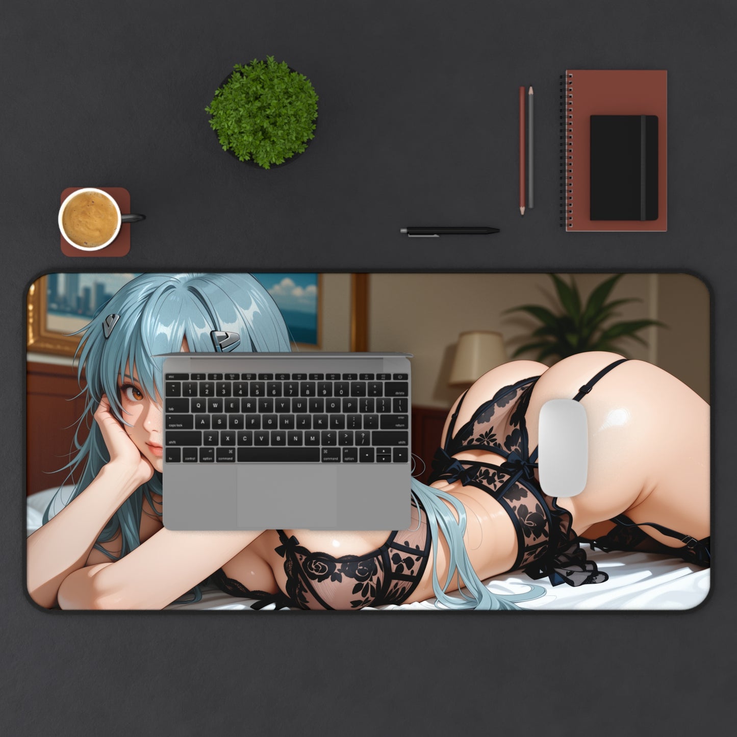 Rei Ayanami Gaming Mouse Pad, Evangelion Desk Mat, Anime Mecha Girl Setup