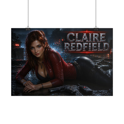 Claire Redfield Character Poster Gaming Setup Wall Decor Collector Print