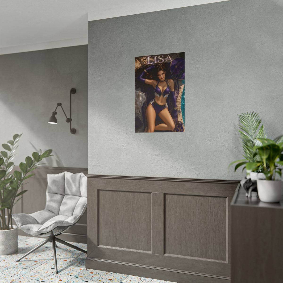 Anime Wall Art Lisa Genshin Impact Poster Otaku Room Decor Collector Gift Print
