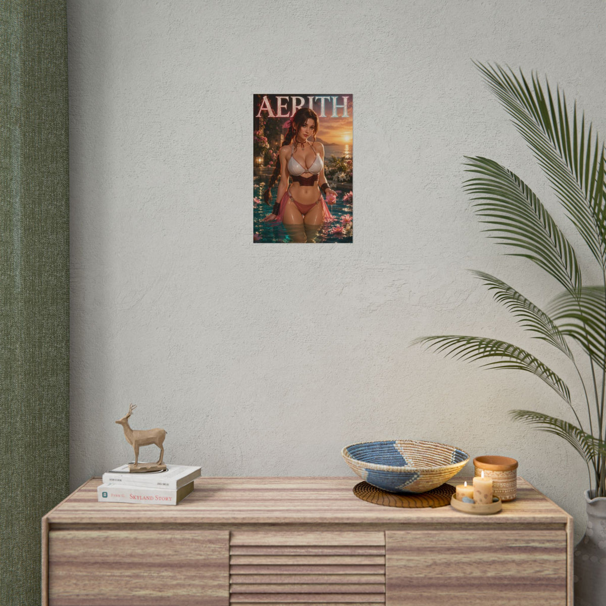 Fantasy Wall Art Aerith Gainsborough Poster Room Decor Collector Gift Art Print