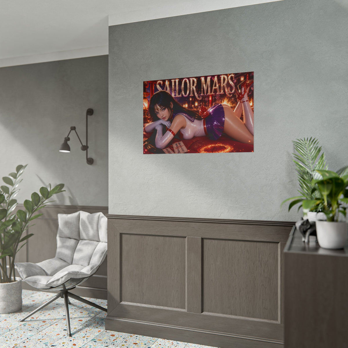 Sailor Mars Character Poster Sailor Moon Anime Wall Decor Collectible Art Print