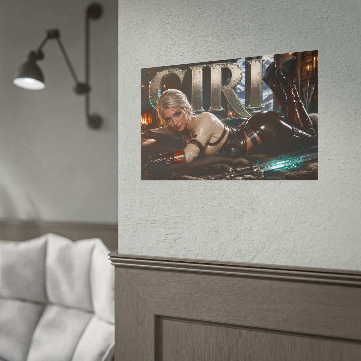 Gaming Wall Art Ciri The Witcher Poster Game Room Decor Gamer Gift Print