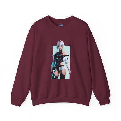 Lucy Edgerunners Sweatshirt, Cyberpunk-Rundhalsausschnitt, futuristische Gaming-Bekleidung für Fans
