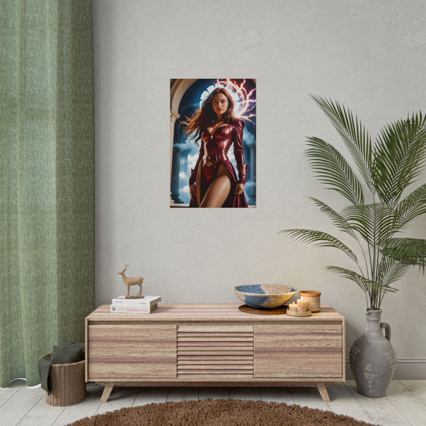 Scarlet Witch Art Print – Iconic Sorceress Poster for Gaming or Collector Rooms