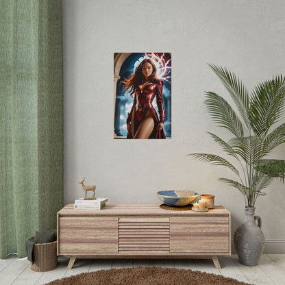 Scarlet Witch Art Print – Iconic Sorceress Poster for Gaming or Collector Rooms