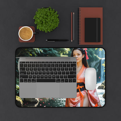 Nezuko Kamado Gaming-Mauspad, Demon Slayer Schreibtischunterlage, Anime-Mädchen-Gaming-Setup