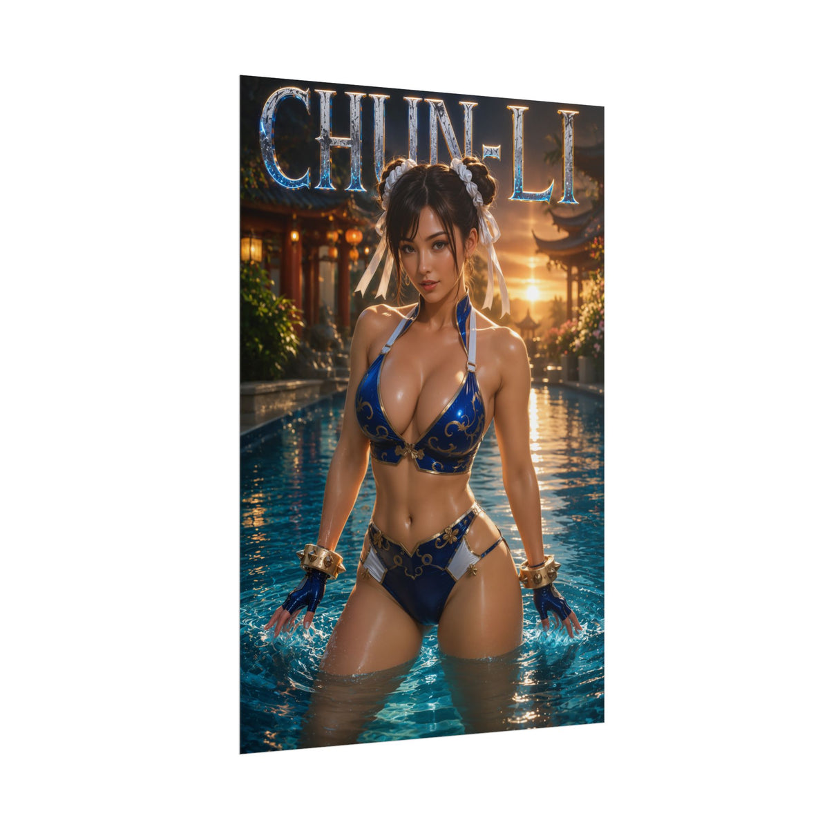 Gaming Wall Art Chun Li Street Fighter Poster Bedroom Game Room Decor Art Print