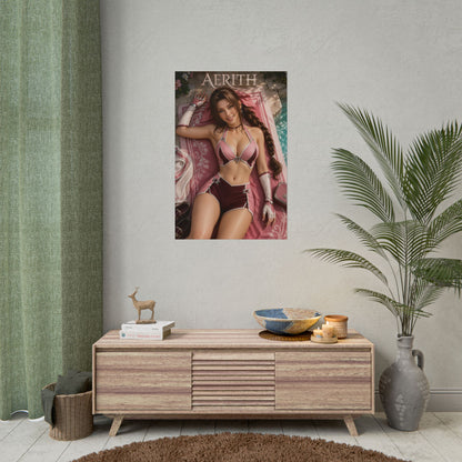 Fantasy Room Decor Aerith Gainsborough Character Poster Collector Wall Art