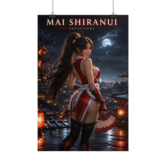 Fatal Fury Mai Shiranui Video Game Wall Decor Anime Poster for Gamers