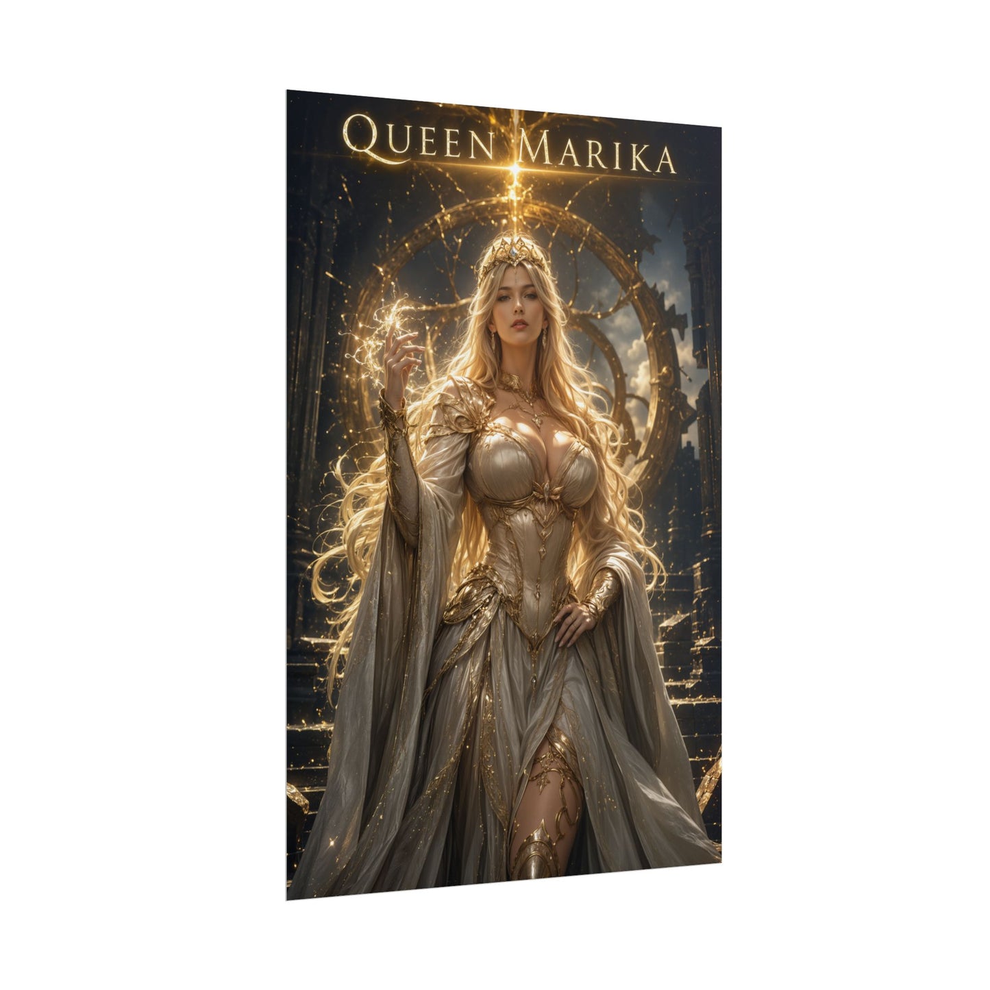 Queen Marika Poster, Elden Ring Wall Art, Gaming Poster, Fantasy Decor