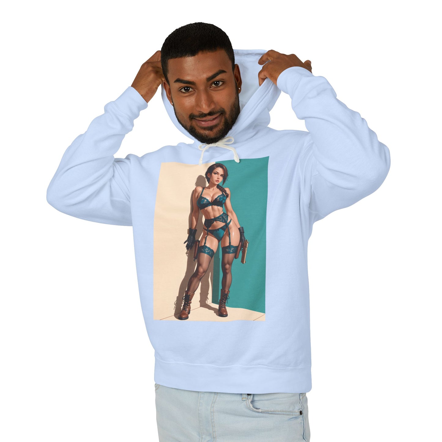 Худі з Ларою Крофт | Худі з іконою ігрового персонажа | Стильний пуловер з Tomb Raiders