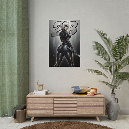 2B Nier Automata Poster, Nier Automata Wall Art Print, Android Girl Decor, Sci Fi Game Wall Art, Gamer Gift