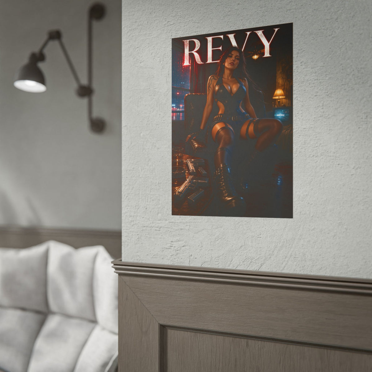Revy Character Poster Black Lagoon Anime Room Wall Decor Collectible Art Print