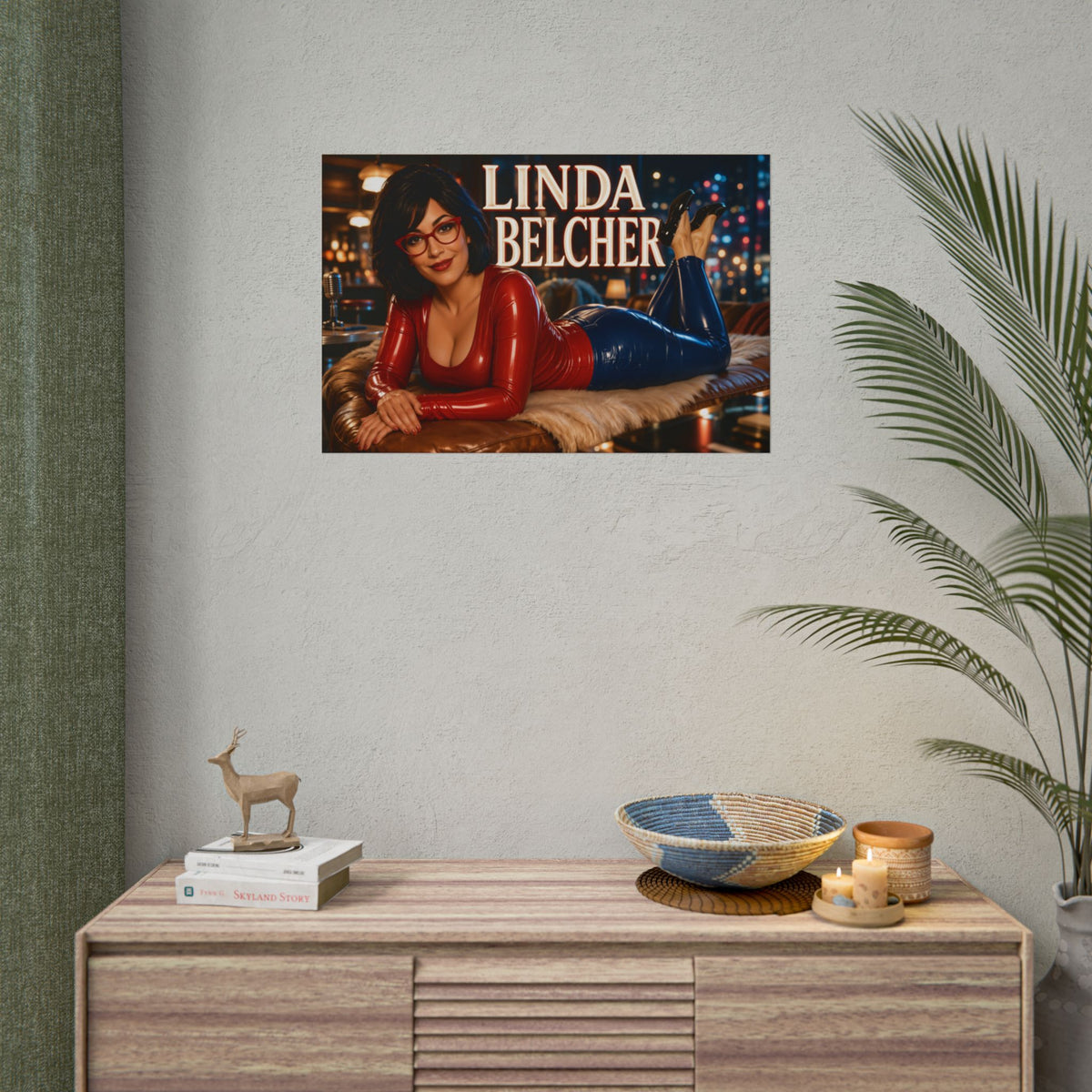 Linda Belcher Character Poster Bobs Burgers Wall Decor Collectible Art Print