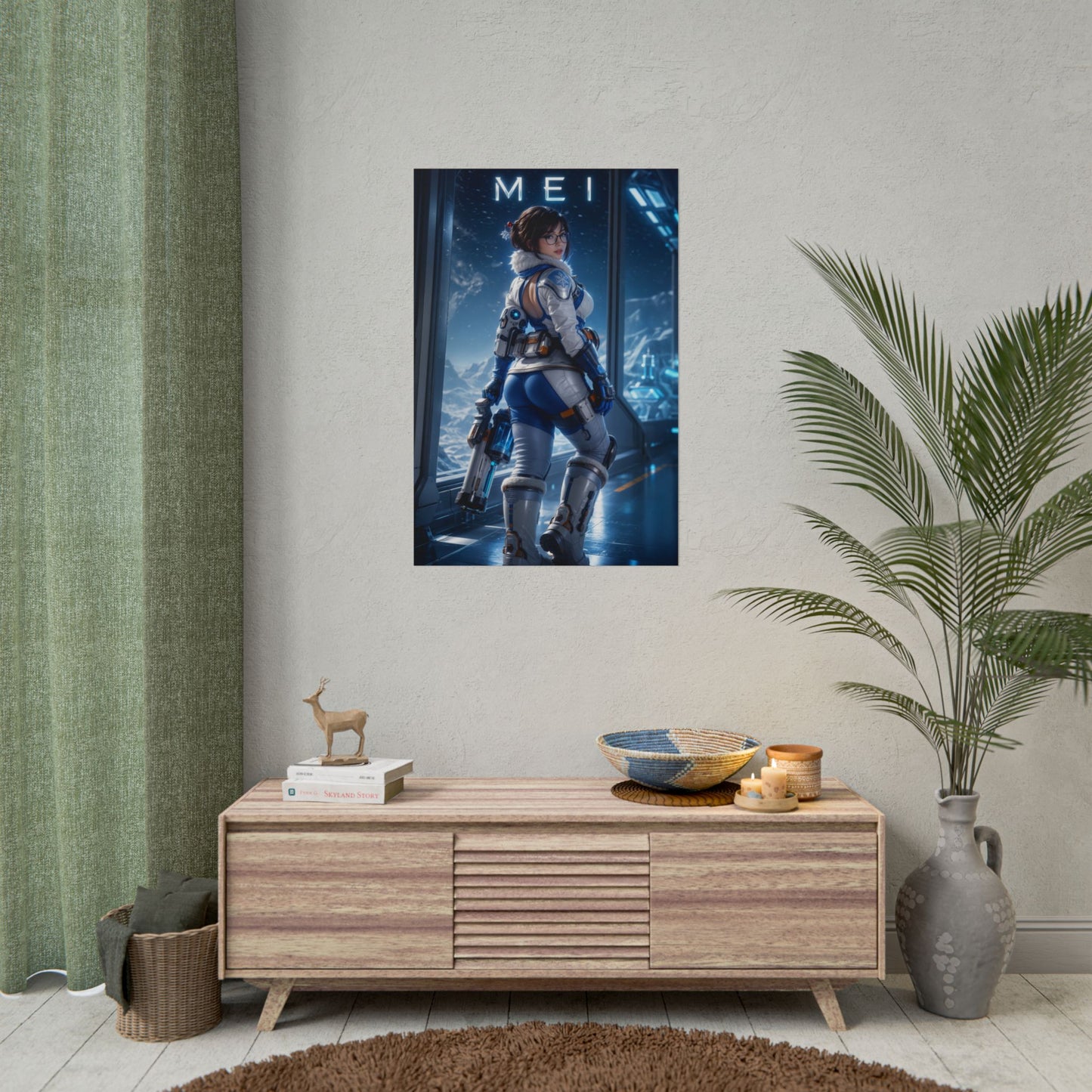 Mei Blizzard Overwatch Poster Gaming Wall Art Print Decor