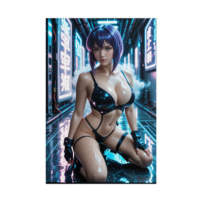 Настінний друк у науково-фантастичному стилі Вайфу | Аніме-постер Мотоко Кусанагі для декору