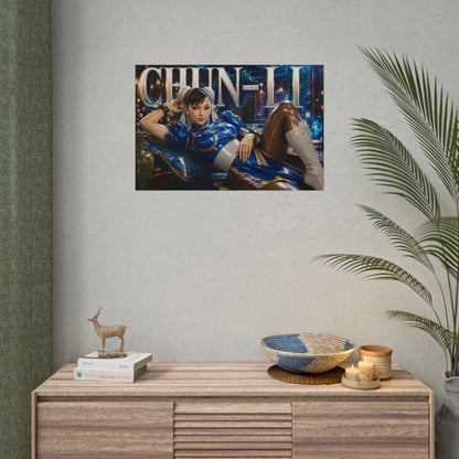 Chun Li Character Poster Street Fighter Gamer Room Wall Art Collectible Decor