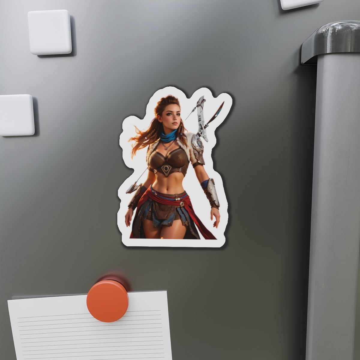 Aloy-Magnet – Horizon Gaming Kühlschrankmagnet, Fantasy-Heldin-Anime-Dekoration
