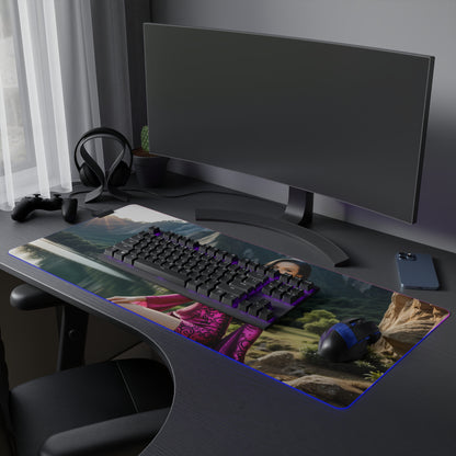 Килимок для столу Boa Hancock – світлодіодний RGB-підкладка, ігровий комплект із романтичною дівчиною з аніме Вайфу