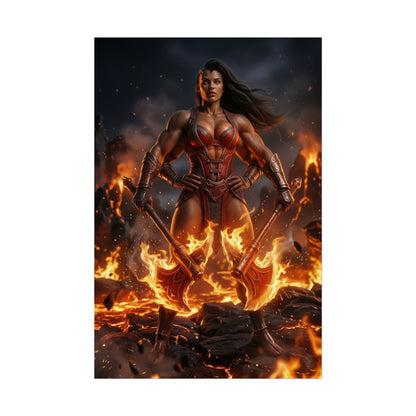 Sheeva Mortal Kombat Poster, Mortal Kombat Wall Art, Four Arm Warrior Decor, Fighting Game Wall Art, Gamer Gift