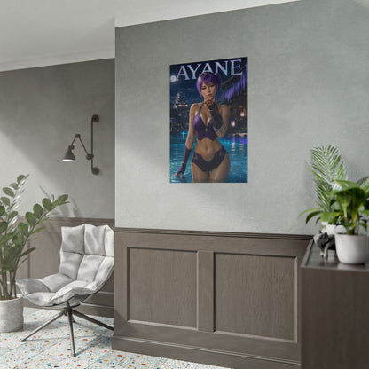 Ayane Character Poster Dead or Alive Gamer Gift Gaming Setup Wall Decor Print