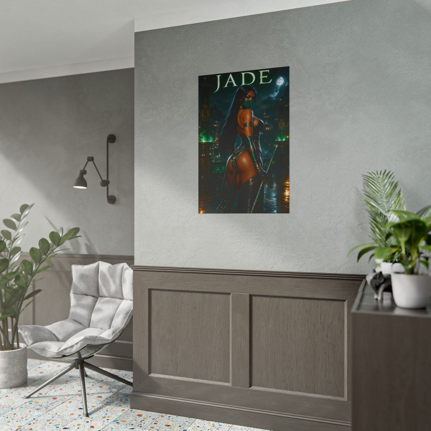 Jade MK Poster Mortal Kombat Gaming Wall Art Print Decor