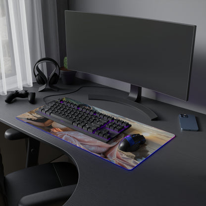 Nico Robin Desk Mat – LED RGB Pad, Elegant Waifu Anime Girl Gaming Setup