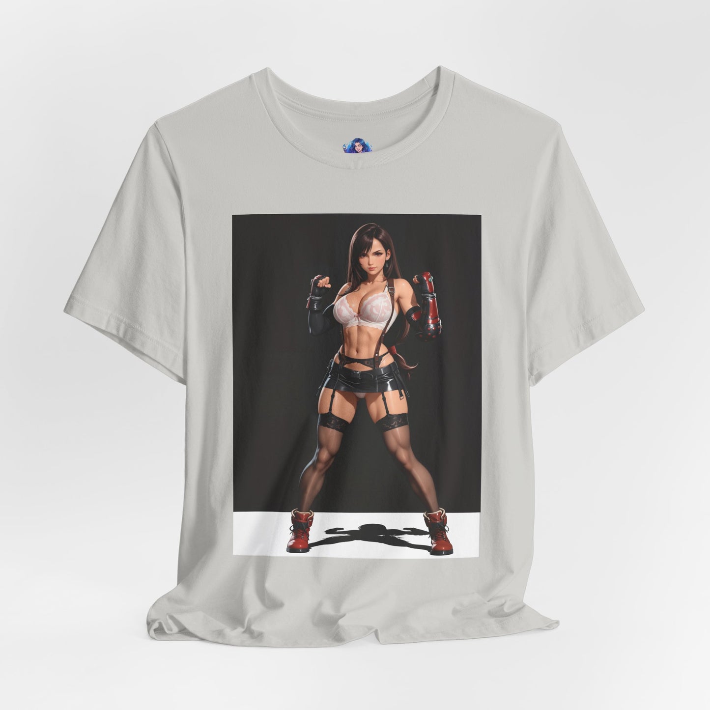 Tifa Lockhart Grafik-T-Shirt | Final Fantasy VII Shirt für Anime-Fans | Sexy Heldin Gaming-T-Shirt