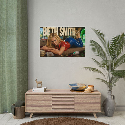 Beth Smith Character Poster Rick and Morty Wall Decor Collectible Art Print