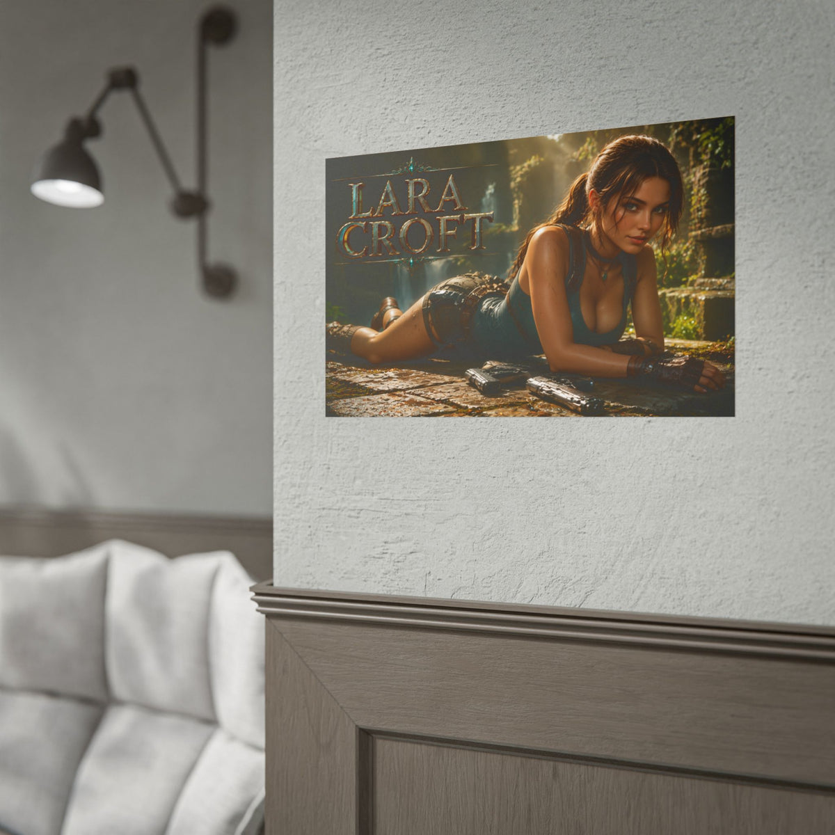 Game Room Decor Lara Croft Tomb Raider Poster Character Wall Art Gamer Gift