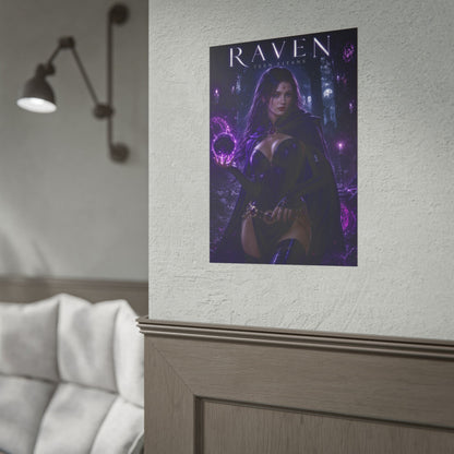 Raven Poster, Teen Titans Wall Art, DC Comics Print, Fantasy Decor