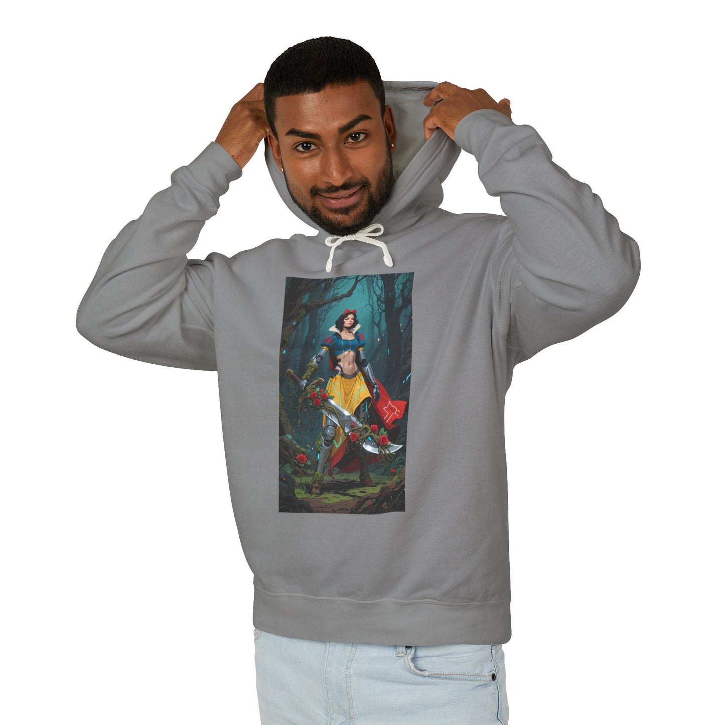 Cyber Snow White Hoodie | Futuristic Princess Hoodie | Anime Sci-Fi Pullover