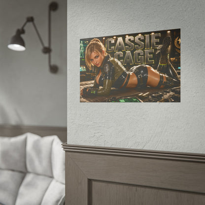 Cassie Cage Character Poster Mortal Kombat Gamer Room Wall Art Collectible Decor