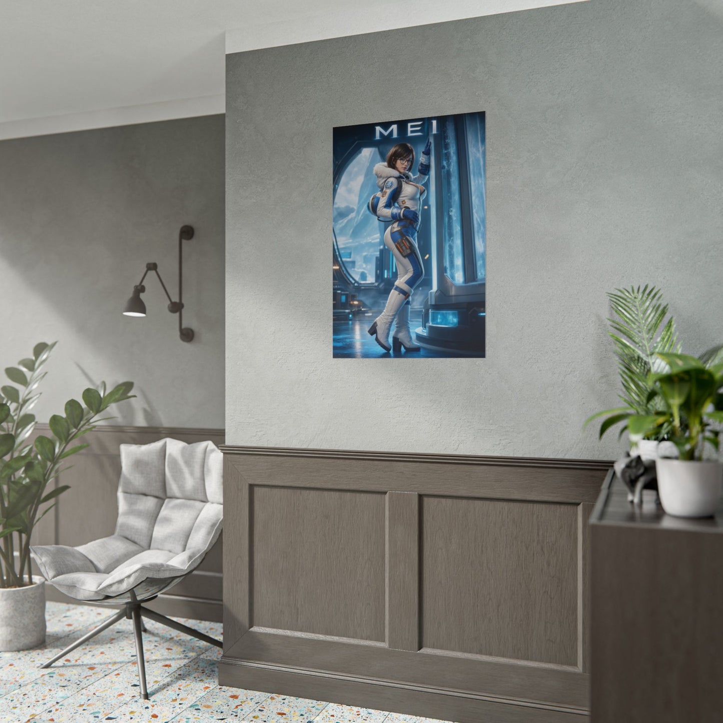 Mei Overwatch Poster Blizzard Gaming Wall Art Print Decor