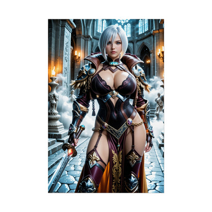 Постер у жанрі фентезійного аніме | Настінний художній принт Айві Валентайн Вайфу для геймерів