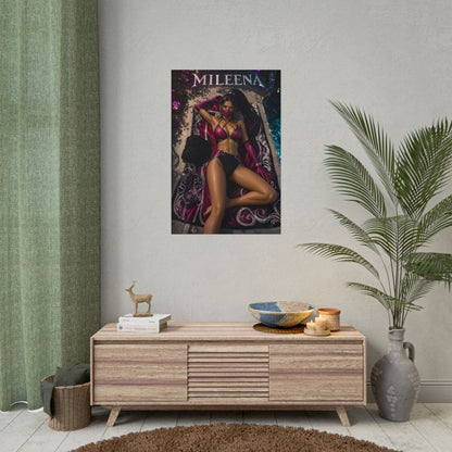 Mileena Character Poster Mortal Kombat Gamer Gift Gaming Setup Wall Decor Print