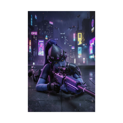 Widowmaker Overwatch Poster, Overwatch Wall Art Print, Sniper Girl Decor, Gaming Setup Wall Art, Gamer Gift