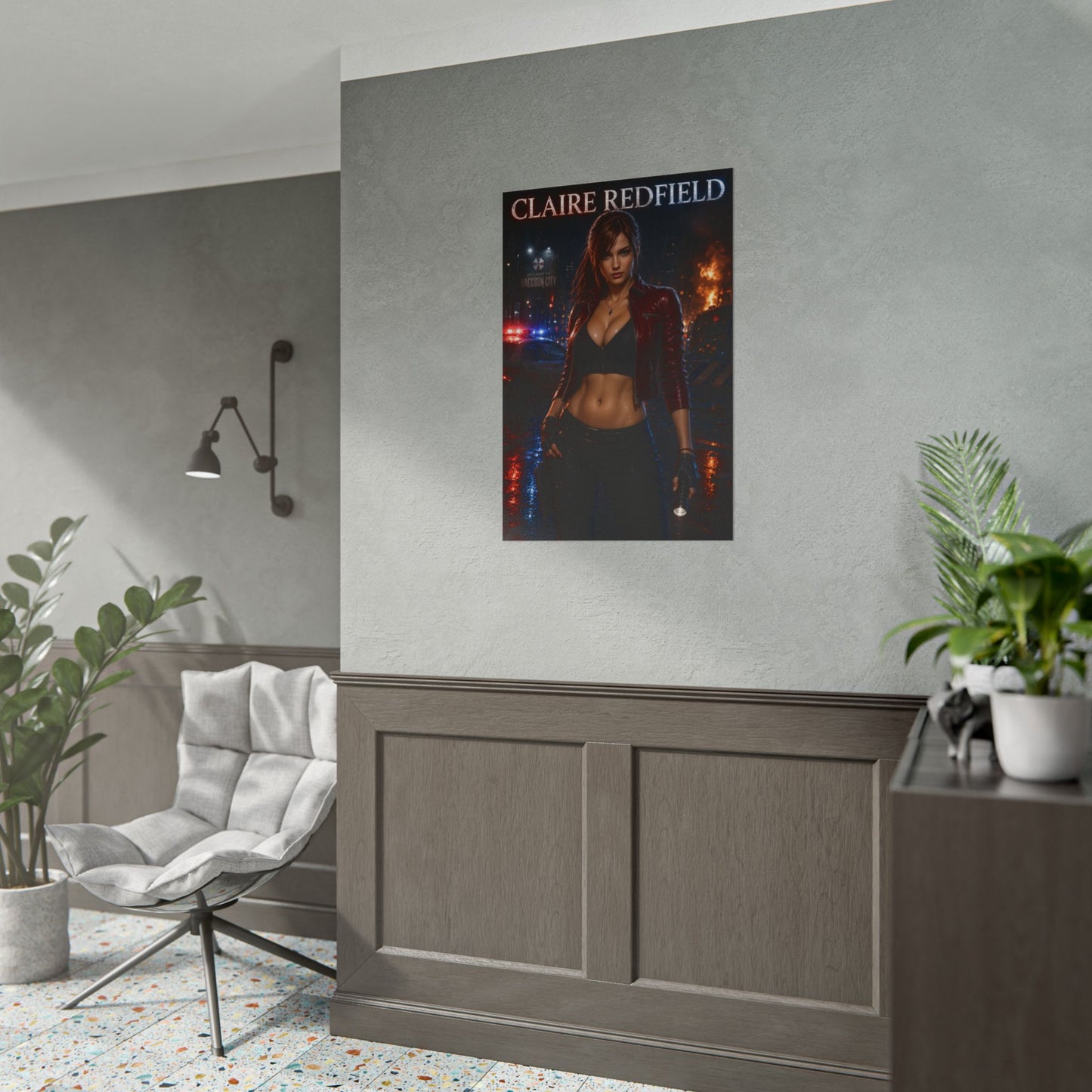 Resident Evil Claire Redfield Video Game Poster Wall Art Print