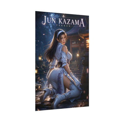 Jun Kazama Poster, Tekken Wall Art, Gaming Print, Fantasy Decor