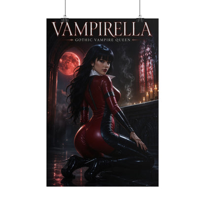 Vampirella Poster, Gothic Wall Art, Horror Print, Pin Up Decor
