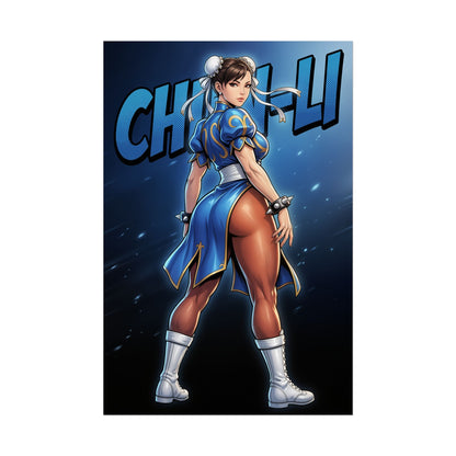 Chun Li Street Fighter Poster, Street Fighter Wall Art Print, Fighting Game Girl Decor, Gamer Room Wall Art, Gift