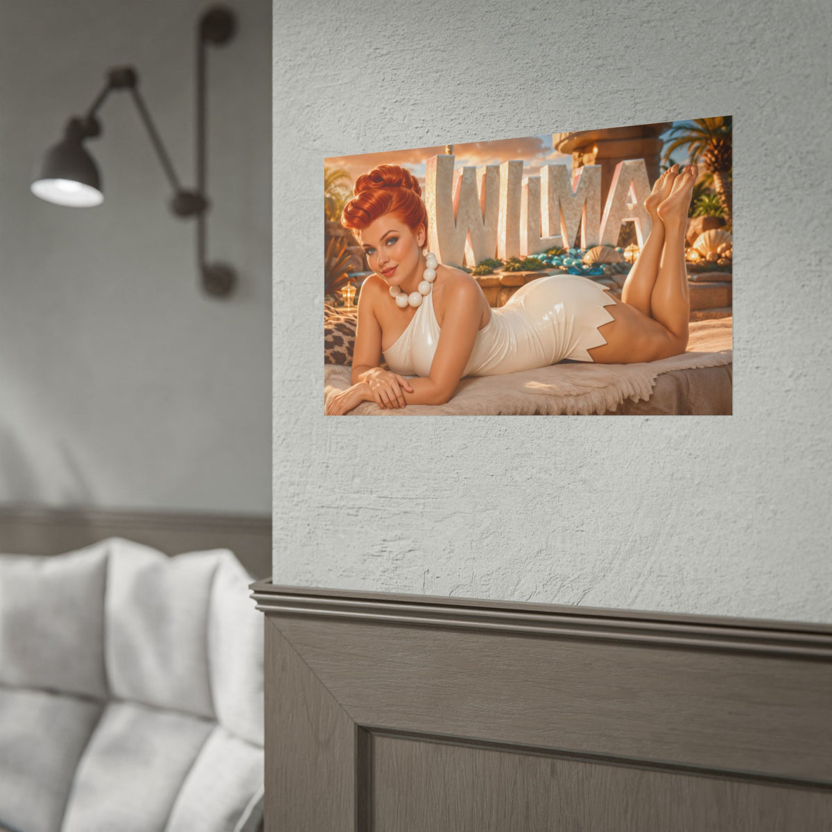 Wilma Flintstone The Flintstones Retro Poster Cartoon Wall Art Room Decor